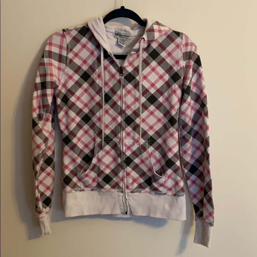 Juniors medium hooded zip-up sweatshirt